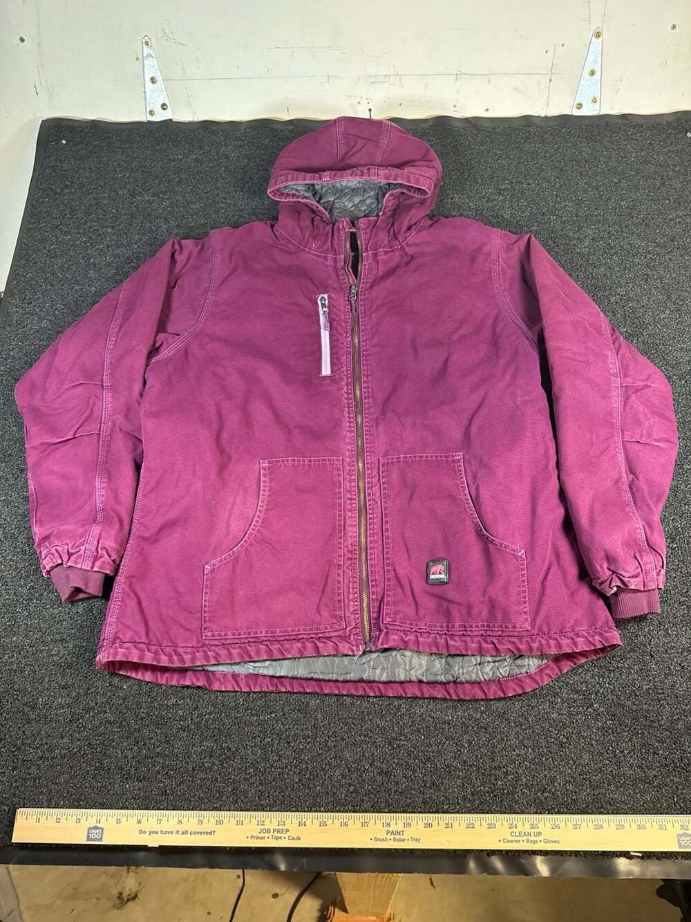 Berne Women's Softstone Hooded Work Jacket, Plum/Purple, Size 3XL